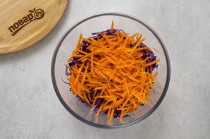 Салат «Коул слоу» с красной капустой