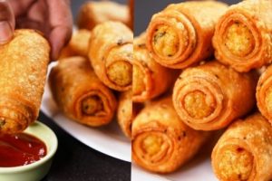 Домашние картофельные роллы с зеленью