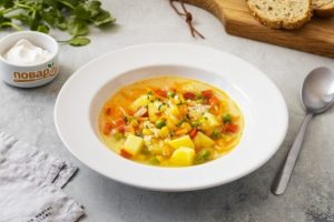 Овощной суп с гавайской смесью
