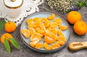 Торт с мандаринами без выпечки