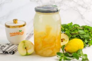 Компот из яблок Белый налив на зиму