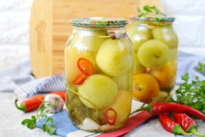 Маринованные зеленые помидоры на зиму