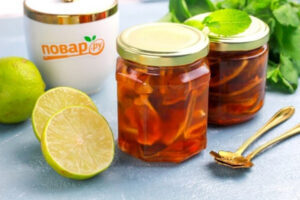 Варенье из лайма с прозрачными дольками