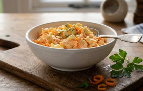 Салат «Свежесть». Всего 3 продукта: натираю, мешаю со сметаной и ем — вкусно и недорого!
