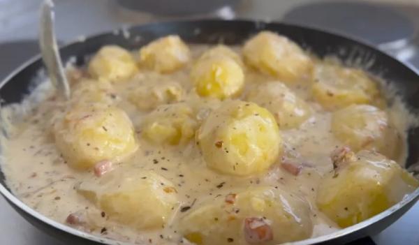 Картошка в стиле карбонара — так вкусно и просто, что макароны больше не варю. Ужин, как в ресторане
