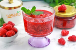 Малиновое варенье без сахара с лимоном