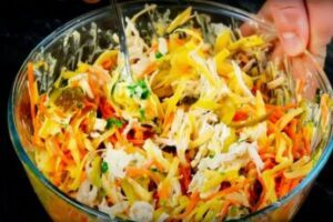 Салат с курицей и корейской морковью