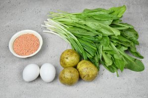 Суп с щавелем и чечевицей