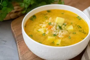 Прозрачный рисовый суп с овощами: секрет идеального бульона без зажарки