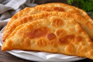Домашние чебуреки на заварном тесте с сочной мясной начинкой