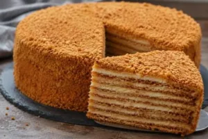 Тот самый медовый торт: тончайшие коржи и облачный крем без масла