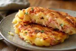 Сковородочный драник-гигант с колбасой и луковым характером