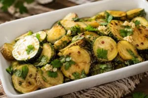 Печёные кабачки в пряном маринаде: закуска, которая исчезает со стола первой