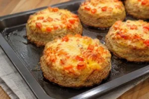 Духовые котлеты с кабачком и сырной шапкой: сочный ужин без сковороды